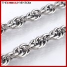 NEW 9MM 24"" STAINLESS STEEL TRIPLE CABLE NECKLACE N2101