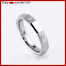 LADY 4MM SIZE 5.5 TUNGSTEN CARBIDE CZ BAND RING R1904