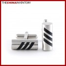 STAINLESS STEEL CYLINDRICAL CUFFLINKS CUFF LINKS C0106