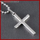 STAINLESS STEEL CROSS PENDANT NECKLACE P0407