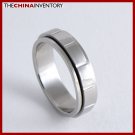 SIZE 8 STAINLESS STEEL LAYER WEDDING BAND RING R0710