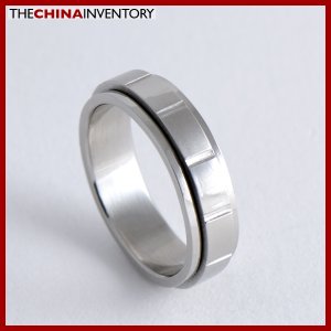 SIZE 8 STAINLESS STEEL LAYER WEDDING BAND RING R0710