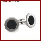 STAINLESS STEEL OVAL ROUND CUFFLINKS CUFF LINKS C0107