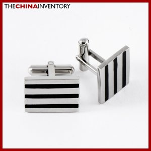 STAINLESS STEEL RECTANGULAR CUFFLINKS CUFF LINKS C1003