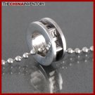 STAINLESS STEEL ROMAN ROUND THE CLOCK PENDANT P0335