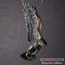 925 STERLING SILVER HAWK EAGLE PENDANT NECKLACE SIL0327
