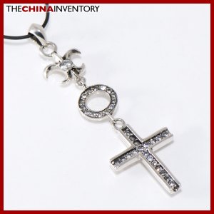 925 STERLING SILVER DANGLING CZ CROSS PENDANT SIL1227