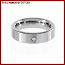 6MM SIZE 8 TUNGSTEN CARBIDE CZ WEDDING BAND RING R1203