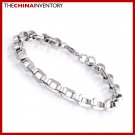 9"" STAINLESS STEEL DOUBLE RING CHAIN BRACELET B1902