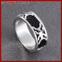 8MM SIZE 6 GUYS STAINLESS STEEL CARBON FIBER RING R0702