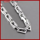 24"" STAINLESS STEEL RECTANGULAR LINKS NECKLACE N1303