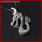 925 STERLING SILVER DRAGON PENDANT NECKLACE SIL1322