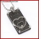 STAINLESS STEEL EMBRACING HEART TAG PENDANT P1313