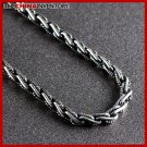MENS 4MM 20"" 925 STERLING SILVER ROPE NECKLACE SIL0904B
