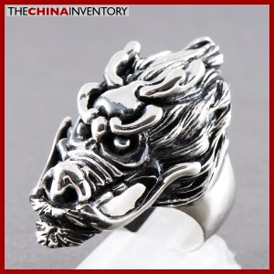 SIZE 10 925 STERLING SILVER FIRE DRAGON RING SIL0813