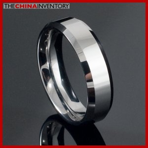 6MM SIZE 9 TUNGSTEN CARBIDE BEVELED-EDGE RING R2105B