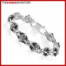 8.5"" STAINLESS STEEL ROSE TAG CHAIN BRACELET B1906