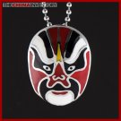 CHINESE OPERA FACE MASK STAINLESS STEEL PENDANT P0813