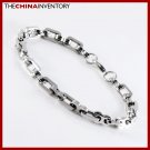 9"" STAINLESS STEEL DOUBLE RING LINK BRACELET B1222