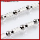 22"" 6MM STAINLESS STEEL BAMBOO BALL NECKLACE N2103