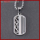 STAINLESS STEEL DOG TAG PENDANT NECKLACE P0326
