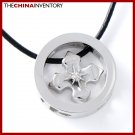 STAINLESS STEEL RING PENDANT NECKLACE WITH CROSS P0710