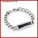 8 1/4"" STAINLESS STEEL CARBON FIBER ID BRACELET B0603