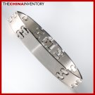 STAINLESS STEEL ID BRACELET W/ DUAL HINGE DESIGN B0102