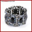 VICTORIAN STYLE  BLUE CRYSTAL BANGLE BRACELET B0301