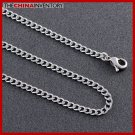 3MM 24"" STAINLESS STEEL CURB CUBAN CHAIN NECKLACE N0713