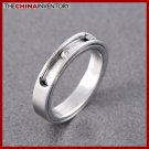 4MM SIZE 3 WOMENS STAINLESS STEEL LOVE BAND RING R0704A