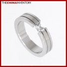 4MM SIZE 5 STAINLESS STEEL CZ BAND RING R1214