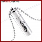 STAINLESS STEEL SCORPION TUBE PERFUME HOLDER P0847B