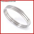 GIRLS STAINLESS STEEL DOUBLE GROOVE CUFF BANGLE B2109A