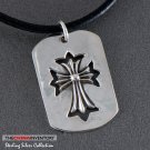 925 STERLING SILVER AJOURE CROSS TAG PENDANT SIL0336