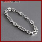 8 1/2"" STAINLESS STEEL RECTANGULAR LINKS BRACELET B1003