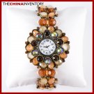 WOMEN'S IMITATE CRYSTAL FLOWER CUFF BANGLE W0130C