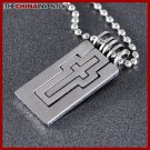 STAINLESS STEEL TRIPLE CROSS TAG PENDANT P0362