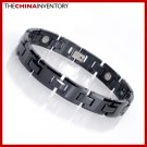 10MM 8"" BLACK CERAMIC HEALTH WATCHBAND BRACELET B2205