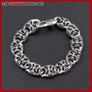 8"" STAINLESS STEEL BRACELET GOTHIC CROSS TAG LINK B2213