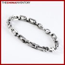 8"" STAINLESS STEEL DOUBLE RING LINK BRACELET B0916
