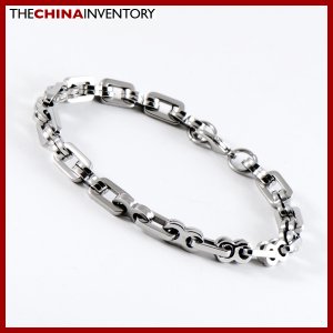 8"" STAINLESS STEEL DOUBLE RING LINK BRACELET B0916