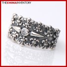 SIZE 7.5 925 STERLING SILVER FLEUR DE LIS RING SIL2308