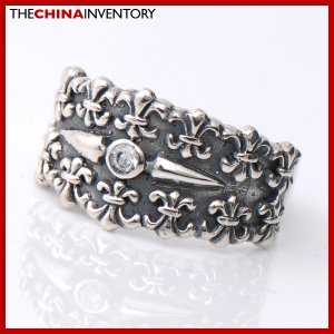 SIZE 7.5 925 STERLING SILVER FLEUR DE LIS RING SIL2308