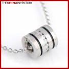 STAINLESS STEEL CZ TUBE PENDANT NECKLACE P0725B