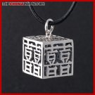 NEW 925 STERLING SILVER WEDDING CUBE NECKLACE SIL2314