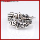 SIZE 12 925 STERLING SILVER FLEUR DE LIS RING SIL2212