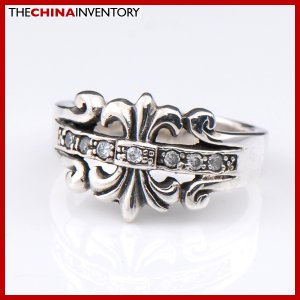 SIZE 12 925 STERLING SILVER FLEUR DE LIS RING SIL2212
