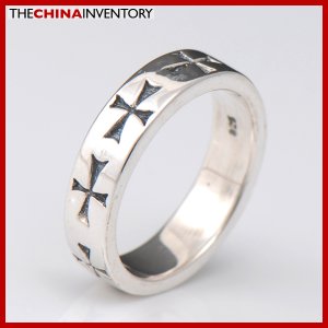 SIZE 10 925 STERLING SILVER GOTHIC CROSS RING SIL2302