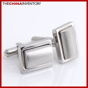MEN'S STAINLESS STEEL RECTANGLE CUFFLINKS C2404